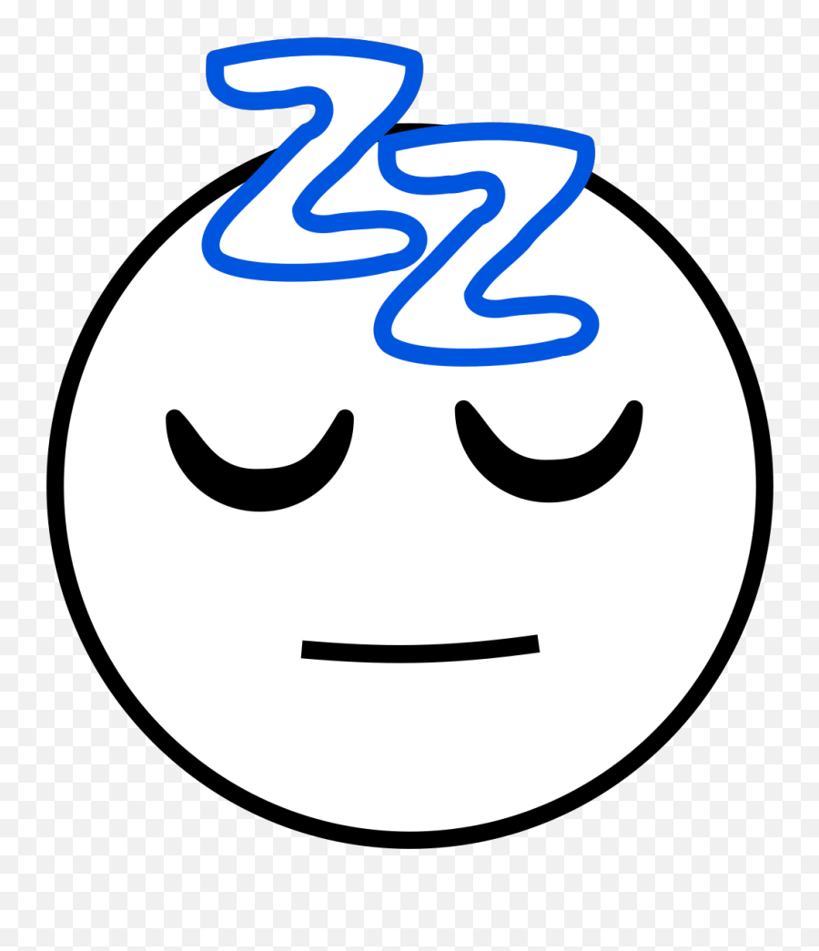 Sleep Outline Clip Art At Clkercom - Vector Clip Art Online Cartoon Images Of Feeling Face Emoji,Sleepy Emoticon Email
