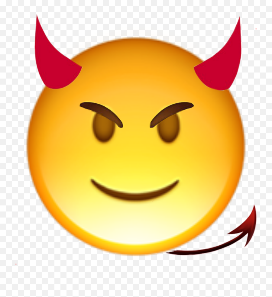 Evil Emoji Edit Sticker By Ainara - Happy,Evil Emoticon