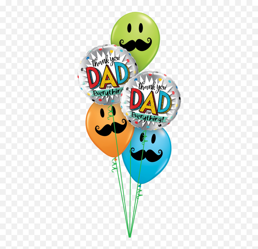 Fathers Day Inflated Balloons - Fathers Day Balloon Bunch Emoji,Fathers Day Emoticon