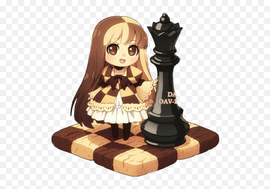 Chess Animechibi Anime Sticker By Kiyomiko Ita - Fictional Character Emoji,Chess Piece Emoji