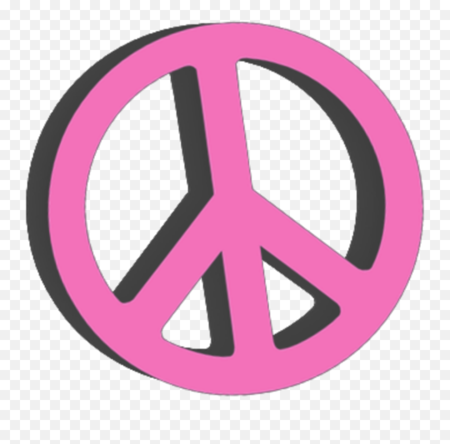 Peace Pink Pinkpeacesign Hippie Sticker - Girly Emoji,Hippie Apple Emojis