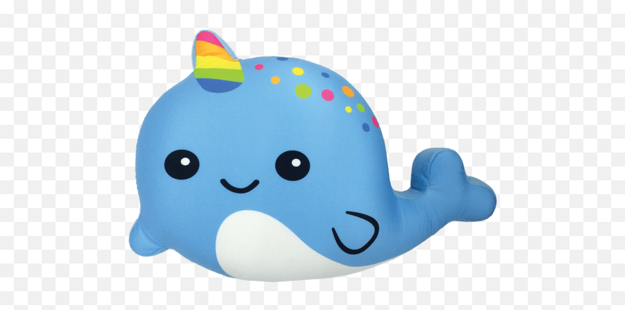 Blue Narwhal Microbead Pillow - Happy Emoji,Narwhal Emoji