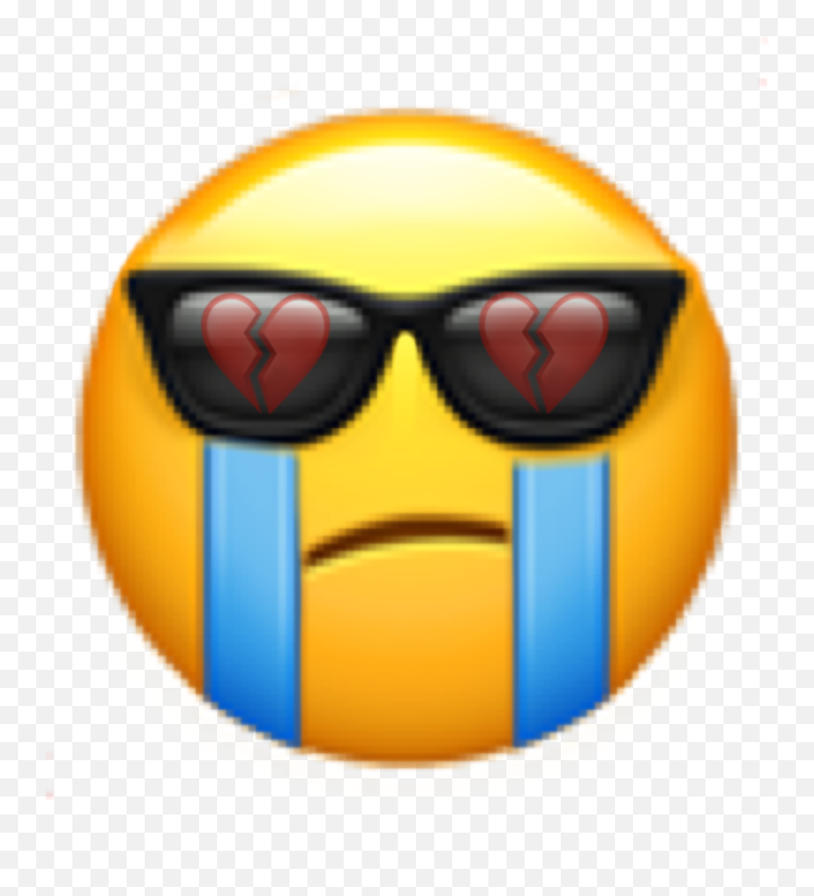 Sad Shades Emoji Tears Sticker - Full Rim,Cool Shades Emoji
