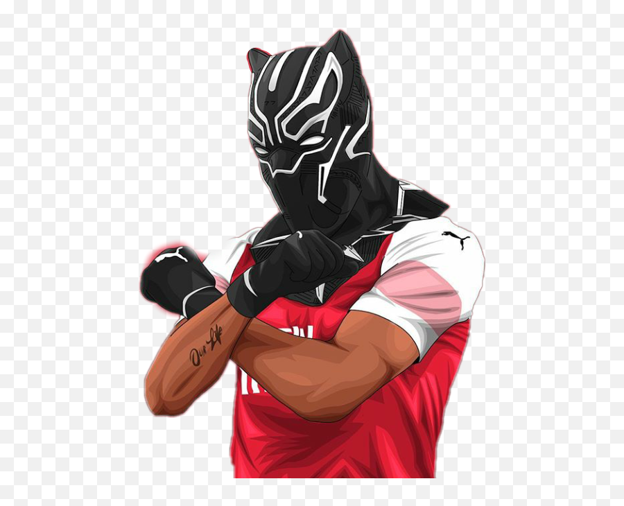 Arsenal Blackpanther Gunnerballz Sticker By Arsenaltv - Aubameyang Transparent Black Panther Emoji,Vblack Panther Emojis