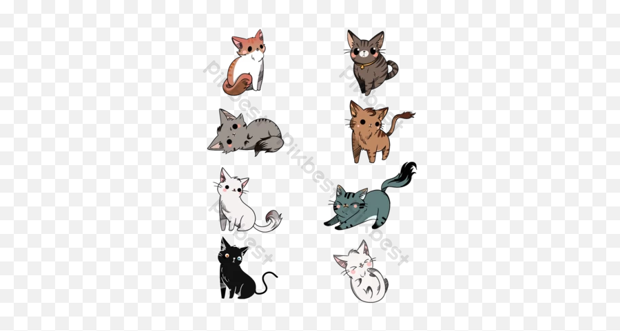 Kawaii Cat Png Images Free Psd Templatespng And Vector Emoji,Cat Icon Emotion