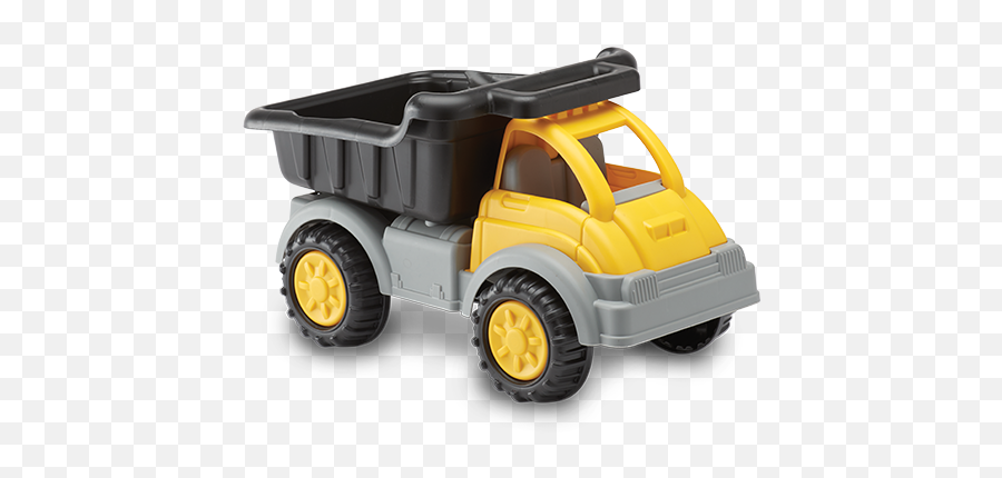 American Plastic Toys Gigantic Dump Truck In Black And Yellow Emoji,Dump Truck Full Of Laughing Emojis