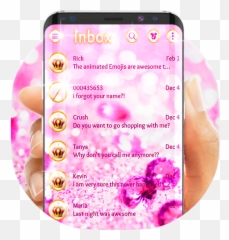 Download Pink Bling Glitter Sms Theme On Pc U0026 Mac With - Smartphone Emoji,Htc One Emojis