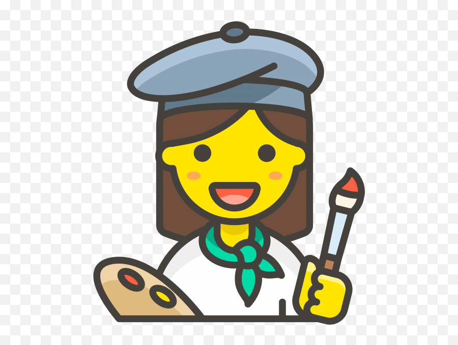 Woman Artist Free Icon Of 780 Free Vector Emoji - Artist Icon Vector Png,Artistic Emoji