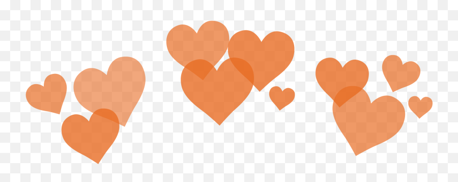 Membuat Love Di Kepala Pada Foto Kekinian Dan Bahan Ngedit - Transparent Orange Heart Crown Png Emoji,Emoticon Bergerak Untuk Bbm Android