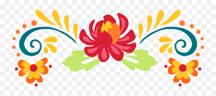 Logo Elena De Avalor Clipart - Full Size Clipart 89885 Transparent Mexican Flowers Clipart Emoji,Guitar Superman Emoji