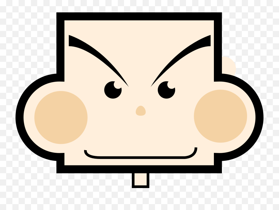Rectangle Face Cartoon Clipart - Vector Graphics Emoji,Thunderbird Emoticons Download