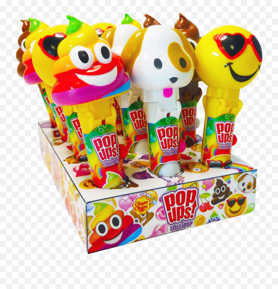 Flix Candy Pop Ups Emoji Licensed Character Lollipop - Pop Ups Candy,What Is Emoji Pop