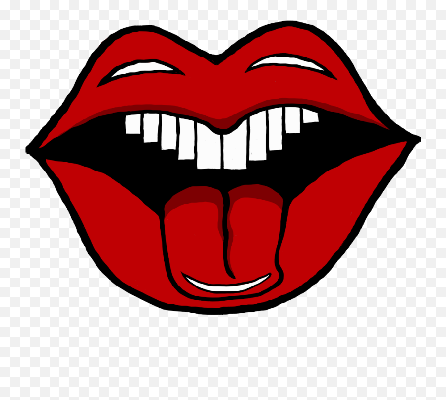 Smile Face Mask With Red Lips And Tongue Sticking Out - Dade Christian School Emoji,Masks Emotions