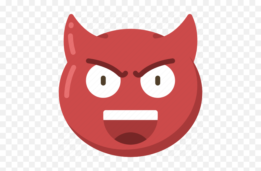 Devil Emoji Emoticon Evil Face - Happy,Red Devil Emoji Pillow