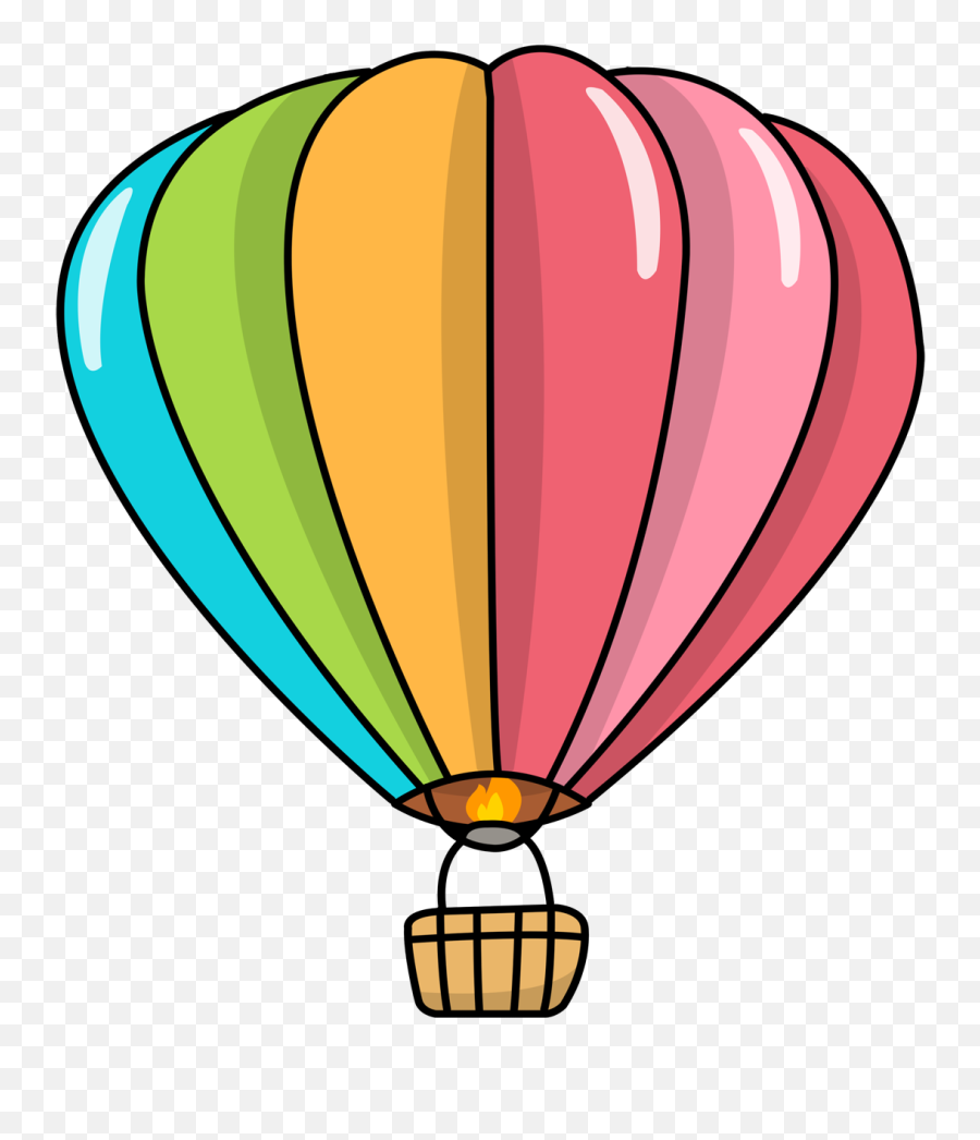 2d Hot Air Balloon - Clipart Hot Air Ballon Emoji,Hot Air Balloons Emoticons For Facebook