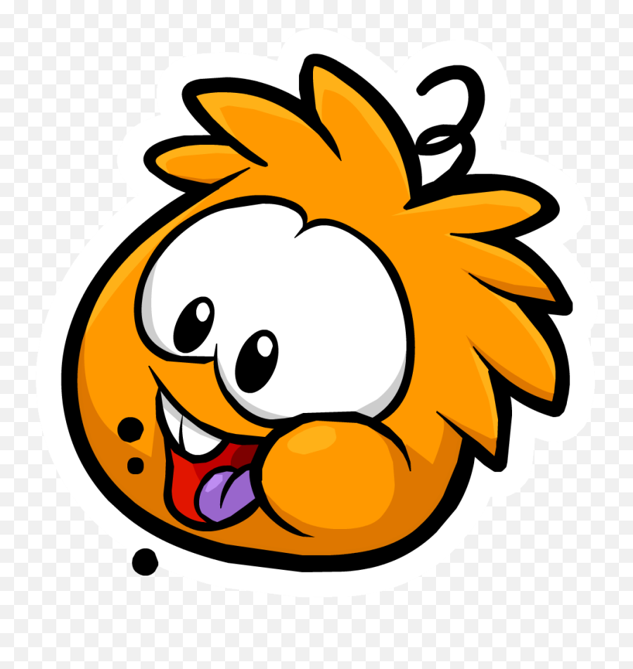 Orange Puffle Pin - Club Penguin Puffle Eat Emoji,Emoticon Estatua Belalcazar