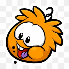 Orange Puffle Pin - Club Penguin Puffle Eat Emoji,Emoticon Estatua Belalcazar
