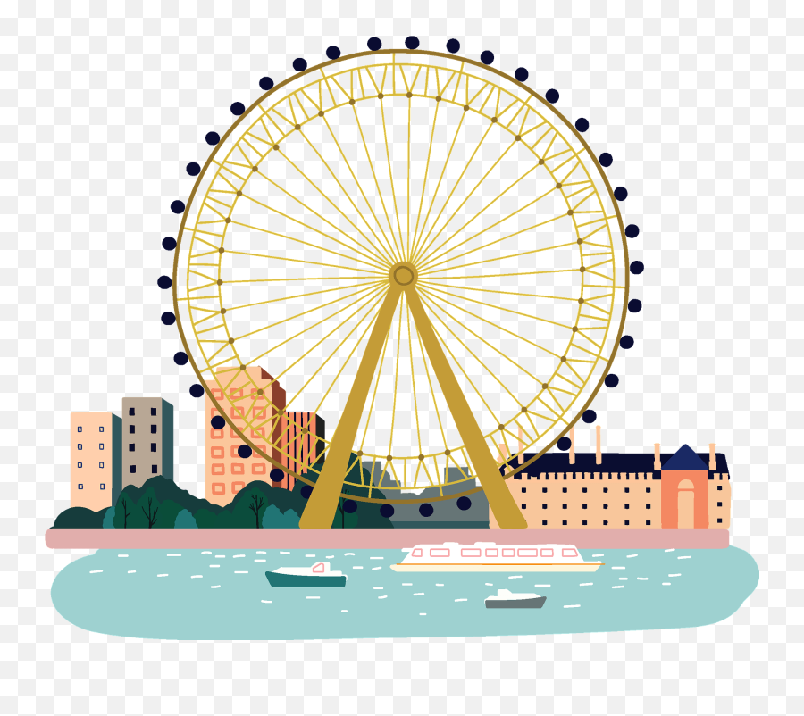 London Eye Clipart - Giant Ferris Wheel China Emoji,London Emoji
