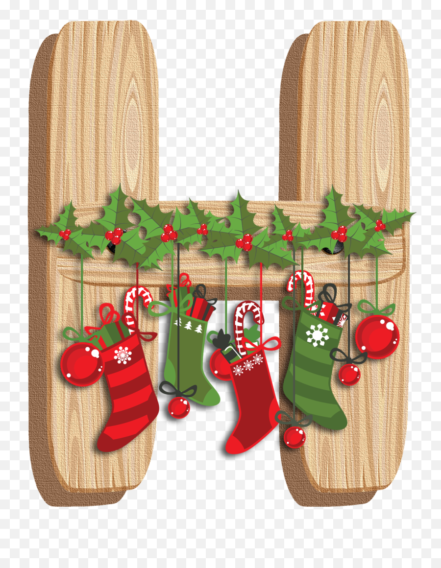 Chb Christmas Lettering Christmas Fonts Christmas - Abecedario Navideño Madera Emoji,Christmas Stocking Emoji Png