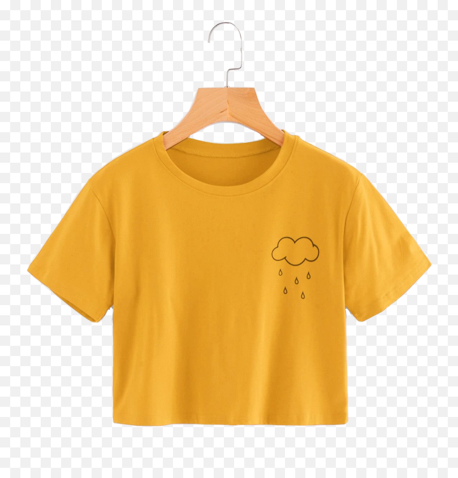 Shirt Tshirt Shirts Yellowshirt Sticker By Lily - Yellow Cloud Crop Shirt Emoji,How To Make Emoji Shirts