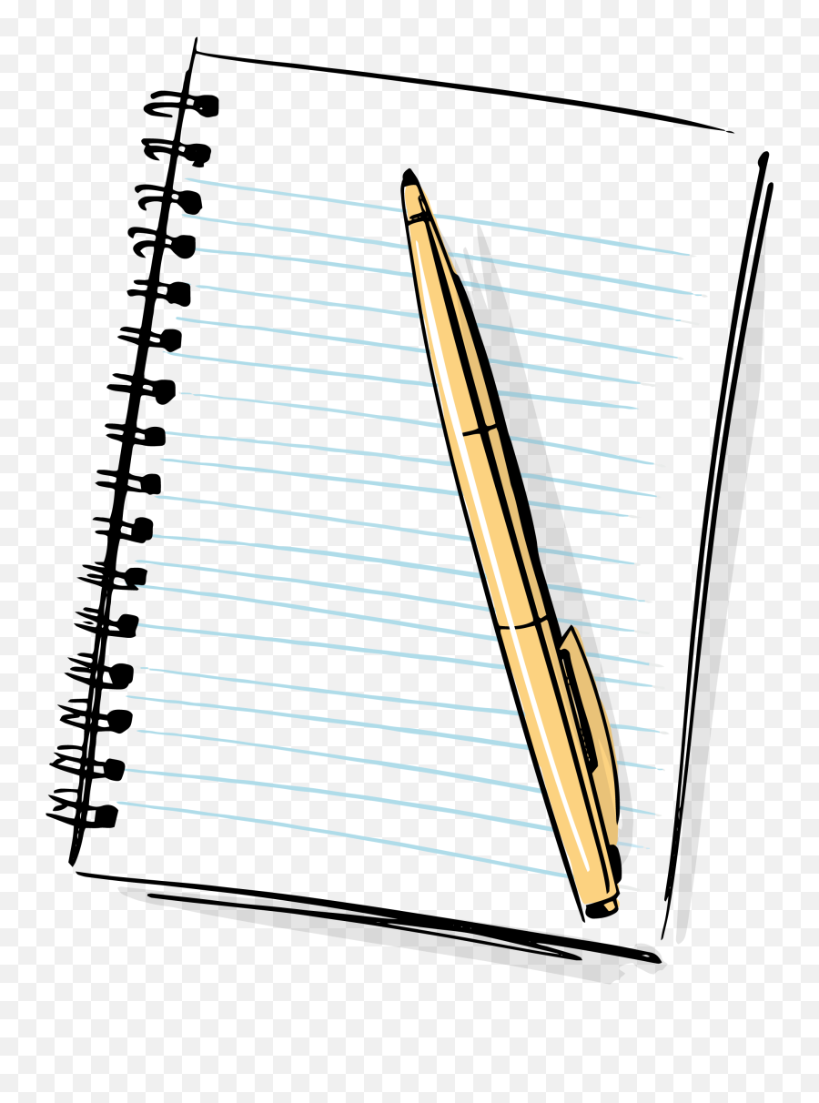 Paper Notebook Cartoon Pen - Notebook Png Emoji,Notebook Emoji With No Background