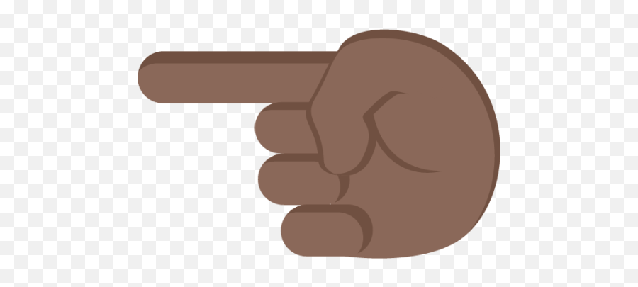 Right Hand Pointing Left Dark Skin Tone - Sign Language Emoji,Do They Have A Left Hand Thumbs Up Emoticon