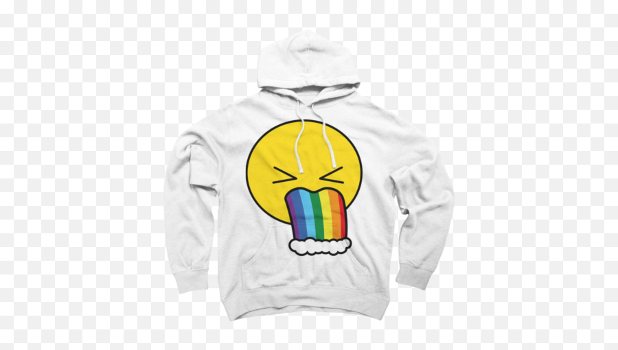 Best White Cloud Pullover Hoodies Design By Humans - Hoodies Samples Emoji,Throw Up Rainbow Emoji