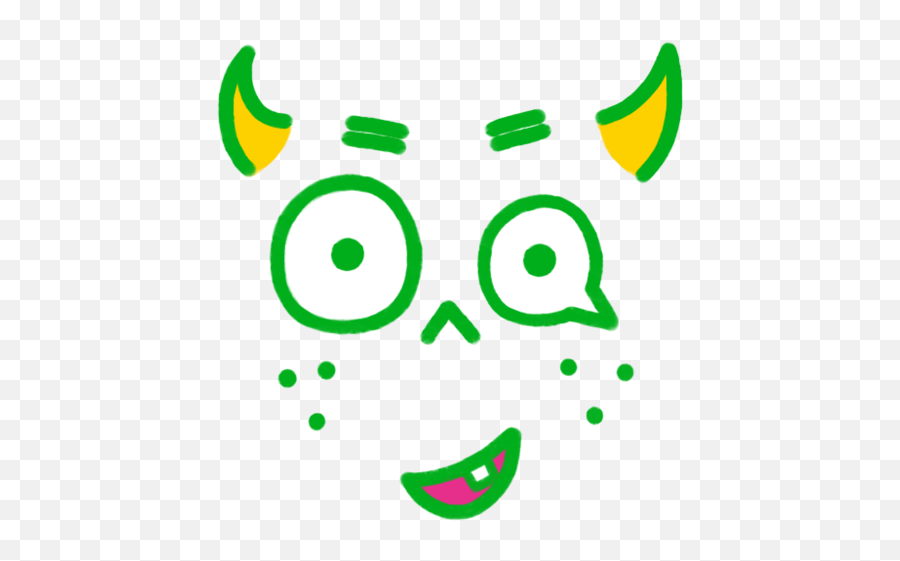Devil Green Face Sticker - Dot Emoji,Devil Face Emoticon On Facebook