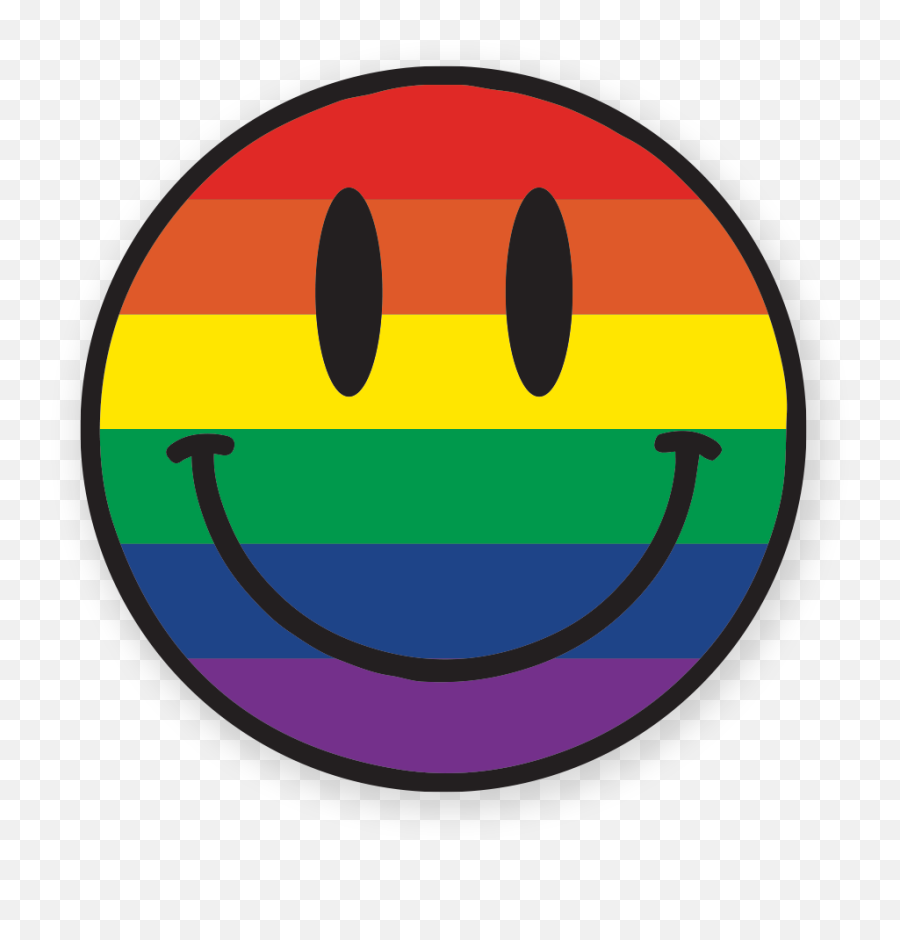 Stickie Bandits Smile Rainbow Sticker - Smiley Lgbt Emoji,Rain Bow Emoji Opuzzle