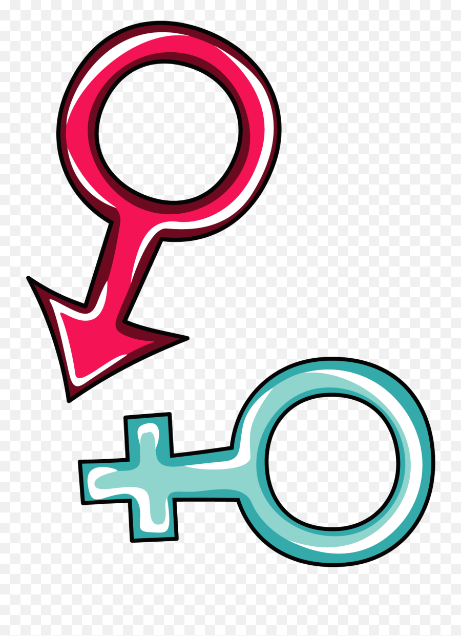 Gender Symbol Male Clip Art - Vector Male And Female Symbol Transparent Background Male Female Symbol Png Emoji,Male Symbol Emoji