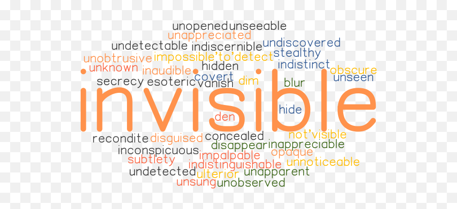 Invisible Synonyms And Related Words What Is Another Word - Dot Emoji,Invisibila Emotions