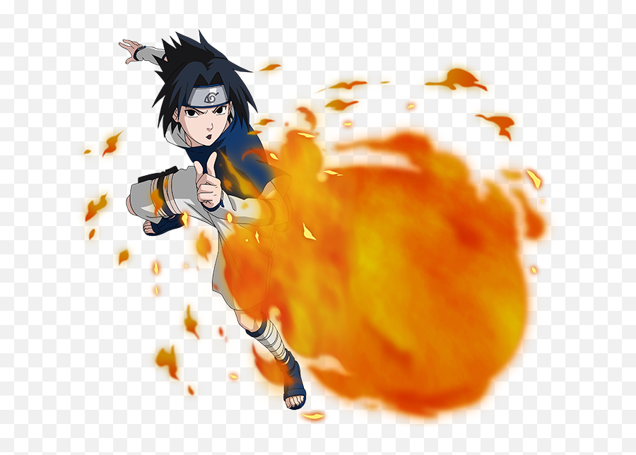 Naruto Anime Sasuke - Sasuke Katon Emoji,Fireball Jutsu Emoji