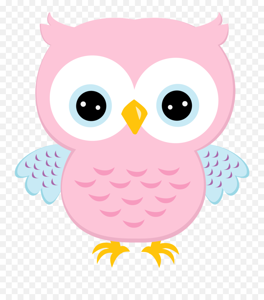 Quinceanera Owls In Colors Clipart - Head Owl Cartoon Emoji,Pink Owl Emoticon