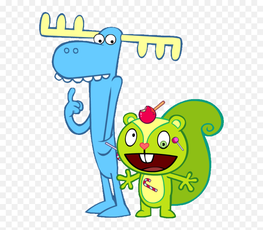 Dumb And Dumber - Happy Tree Friend Nutty Clipart Full Happy Tree Friends Nutty Emoji,Htf Emoticon Disco Bear