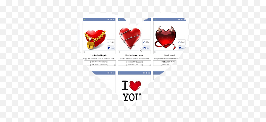 Heart Touching Fb Codes Love Emoticons - Red Devil Emoji,Facebook Emoticons Code