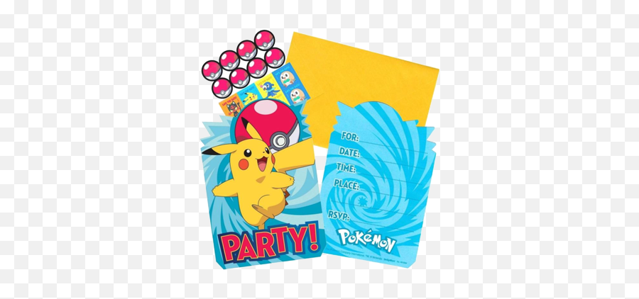Pokemon Party Invitations Pk8 - Pókemon Invitations Emoji,Surprised Pikachu Emoji