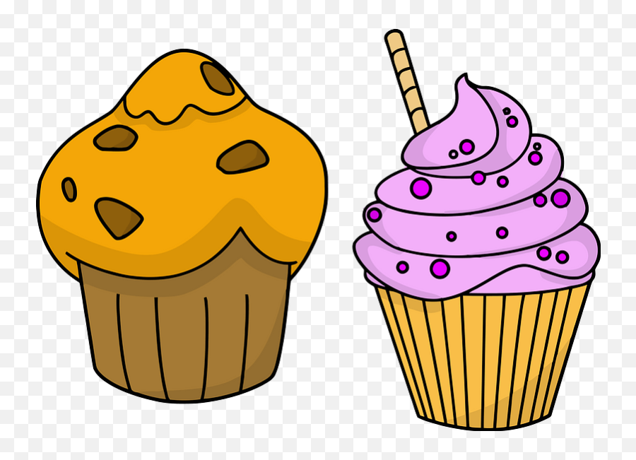 Chocolate Peanut Butter Cupcake And Cherry Cupcake Clipart - Muffin Clipart Emoji,Is There A Cupcake Emoji