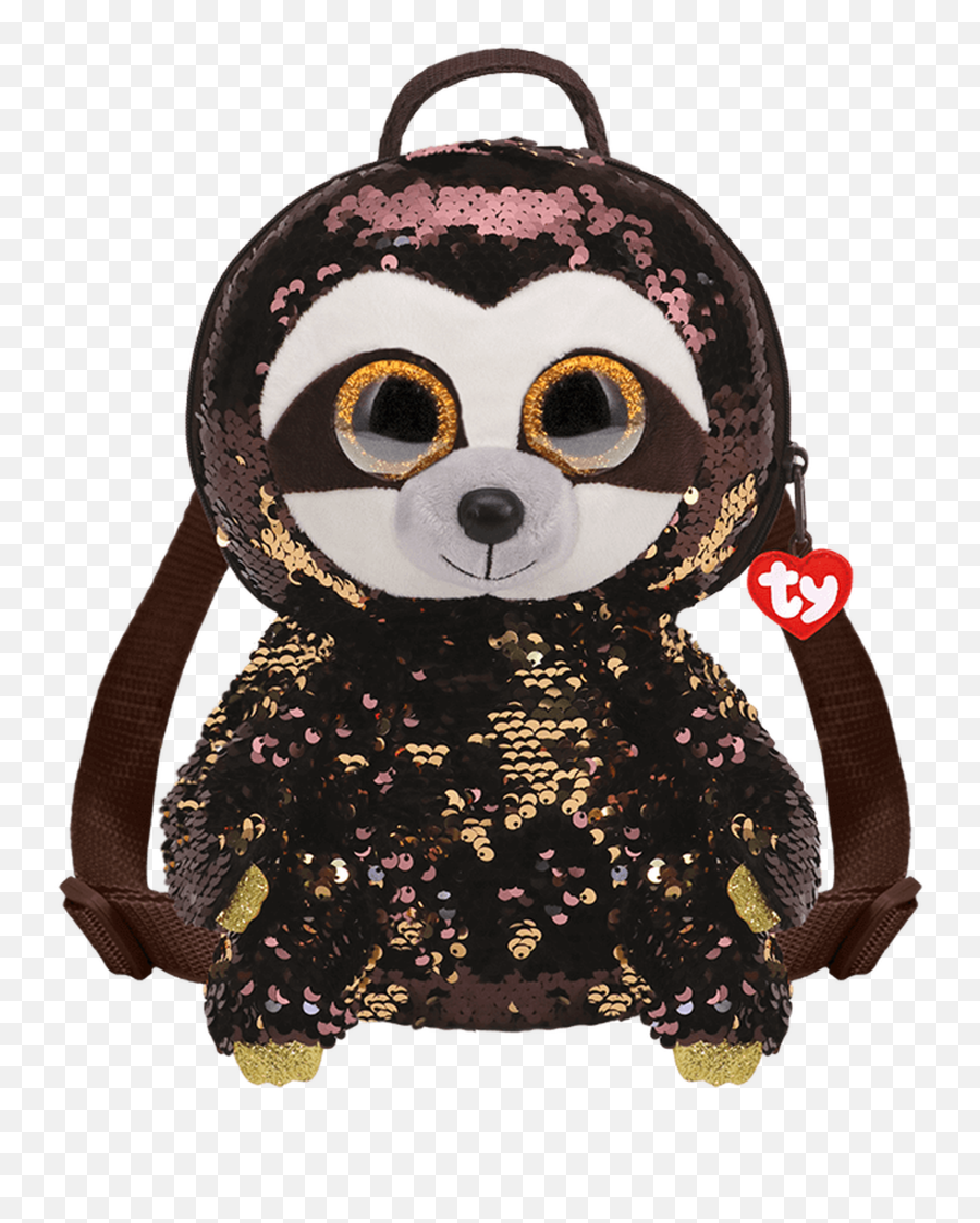 Ty - Dangler Reversible Sequin Sloth Backpack Emoji,No Words Just Emotions Sloth