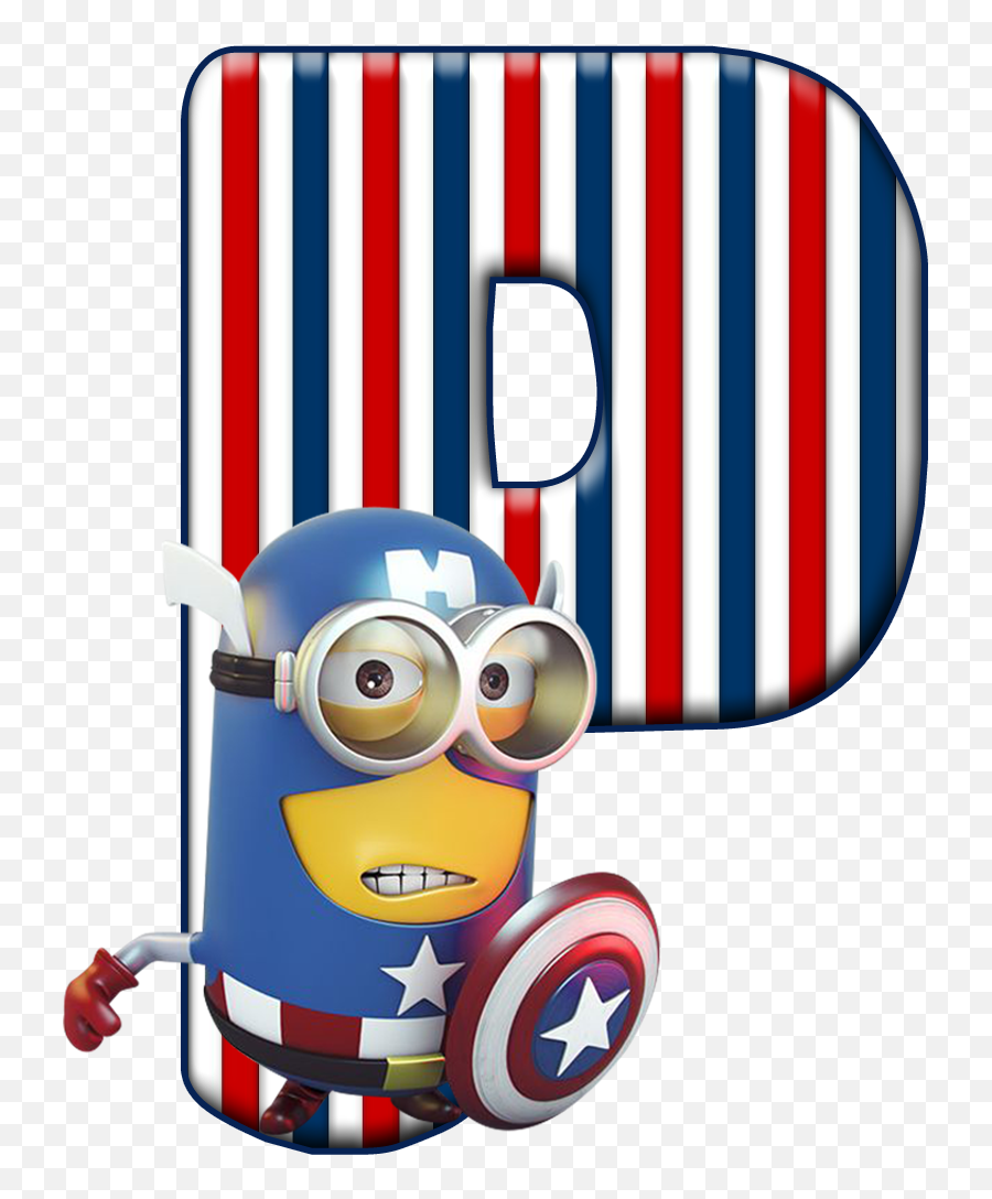 Minions Abc - Minion Superhero Captain America Clipart Captain America Minion Emoji,Minion Emoji
