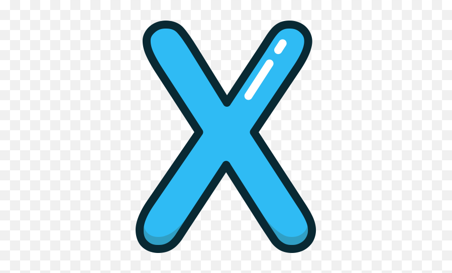 Letter X - X Letter Png Emoji,Blue Letters Emoji