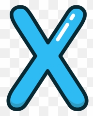 Letter X - X Letter Png Emoji,Blue Letters Emoji