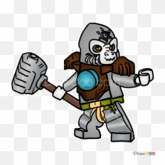 How To Draw Gordo Lego Chima - Fictional Character Emoji,Mjolnir Emoji