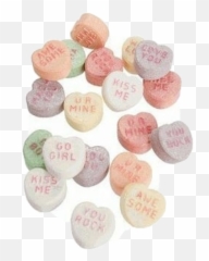 Candy Hearts Png - Aesthetic Tumblr Candy Hearts Sweethearts Transparent Emoji,Candy Emoji Transparent