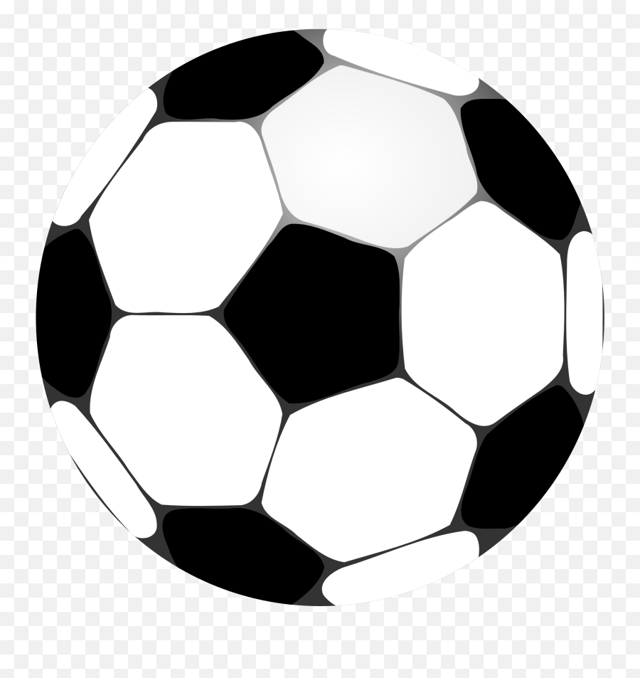 Free Soccer Ball With Shadow Clipart Clipart And Vector - Clip Art Black And White Football Emoji,Soccer Ball Girl Emoji