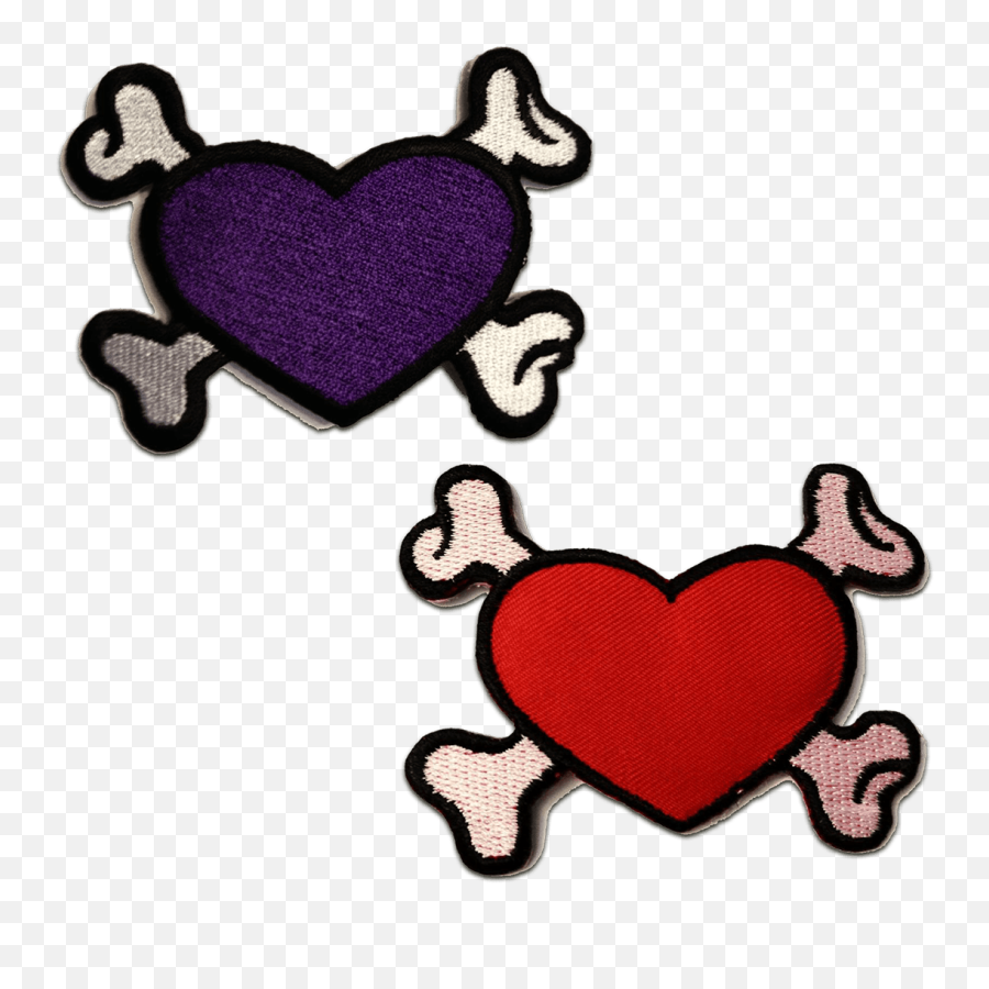 Bundle Heart With Bone Emo - Iron On Patches Adhesive Emblem Stickers Appliques Size 315 X 252 Inches Catch The Patch Your Store For Patches Girly Emoji,Whatsapp Emoji Herz