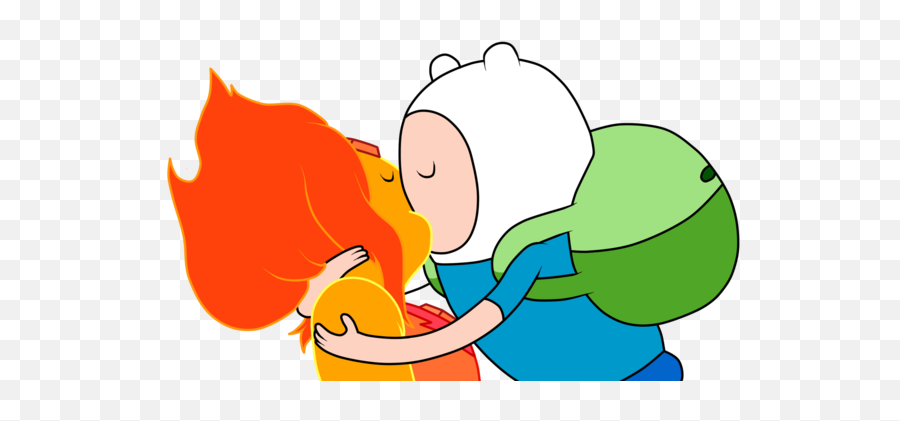 Finn And Flame Princess Kiss 2 Day Color By Julietsbart - Adventure Time Finn And Flame Princess Kiss Emoji,Skyrim Emoji