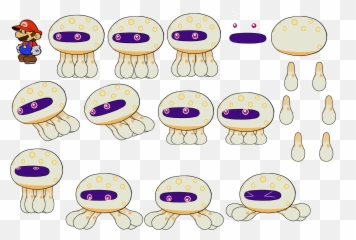 The Spriters Resource - Full Sheet View Mario Customs Jumping Blooper Emoji,Jumping Emoticon