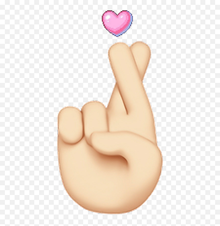 Hand Emoji Pink Finger Heart Emojis - Emoji Full Size Png Sign Language,Hand Emoji