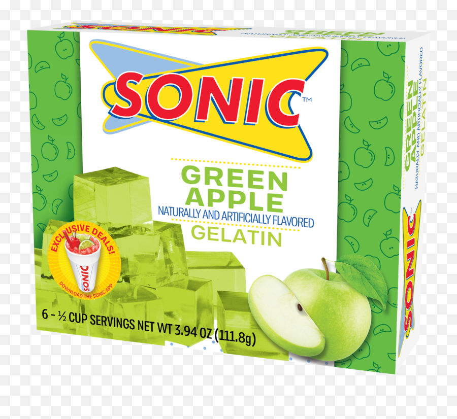 Sonic Green Apple Gelatin 6 Serve - Walmartcom Sonic Jello Emoji,Sonic Spring Emotions