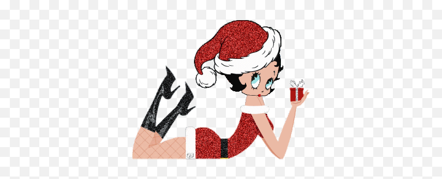 Free Betty Boop Christmas Card - Santa My Sister Is The Naughty One Emoji,Emoji Christmas Gif